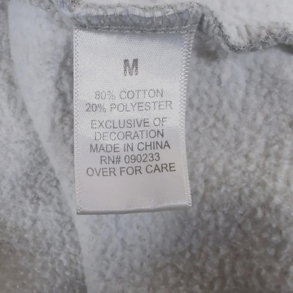 PLAYBOY X Pacsun Sz M Gray and Black Hoodie Sweatshirt with Stripe Accents - Picture 7 of 7